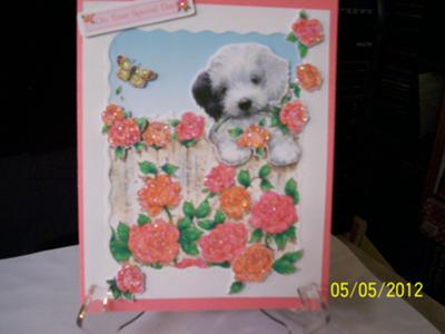 A Puppie Birthday Card