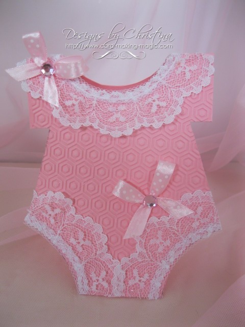tutorial making pattern dress Onesie Card Baby