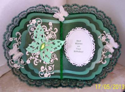 Butterflies & Lace Book Birthday Card