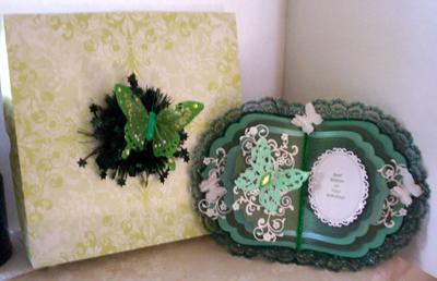 Butterflies & Lace Book Birthday Card & Gift Box