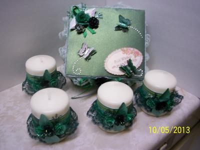 Candle Gift Set To Go With Butterflies & Lace Book Birthday Card