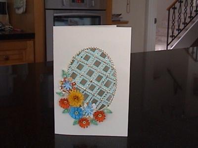 Trellis Card with Quilling Flowers
