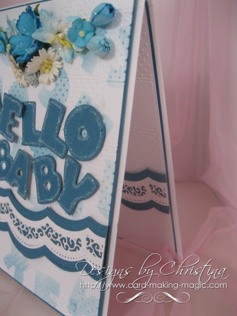 Stencilled Baby Card