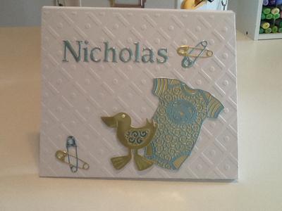 Box envelope for Baby Shower card