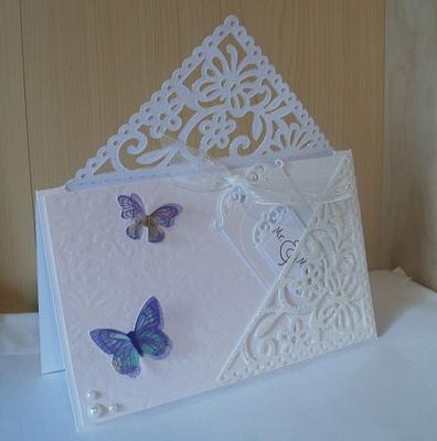Wedding Butterfly Corner Card Back