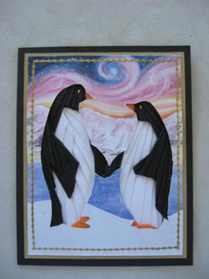 Penguins In Love Iris folding