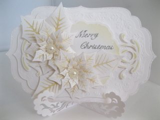 Spellbinders Poinsettia Flower Card.