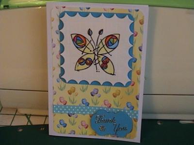 Yellow Butterfly card