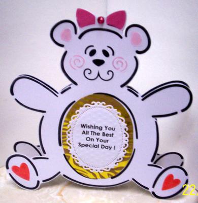 Stenciled Teddy Card