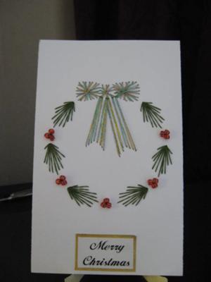 Stitched card