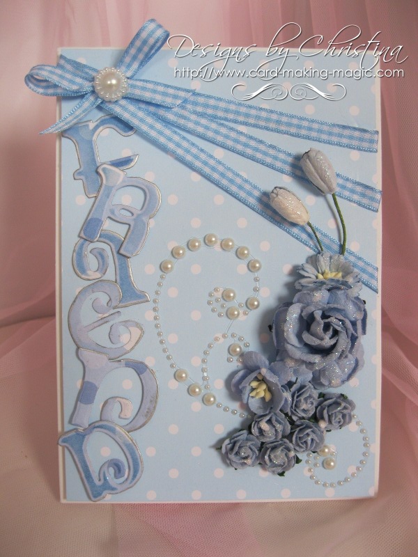 Friend card in blue