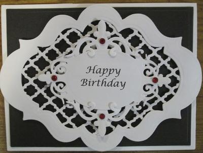  Black and White Male Birthday Card