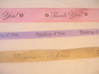 Stamping onto colored ribbon