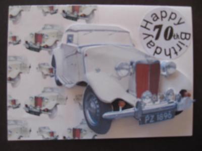 Vintage car decoupage