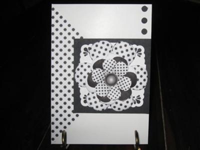 Black & white dotty Flower