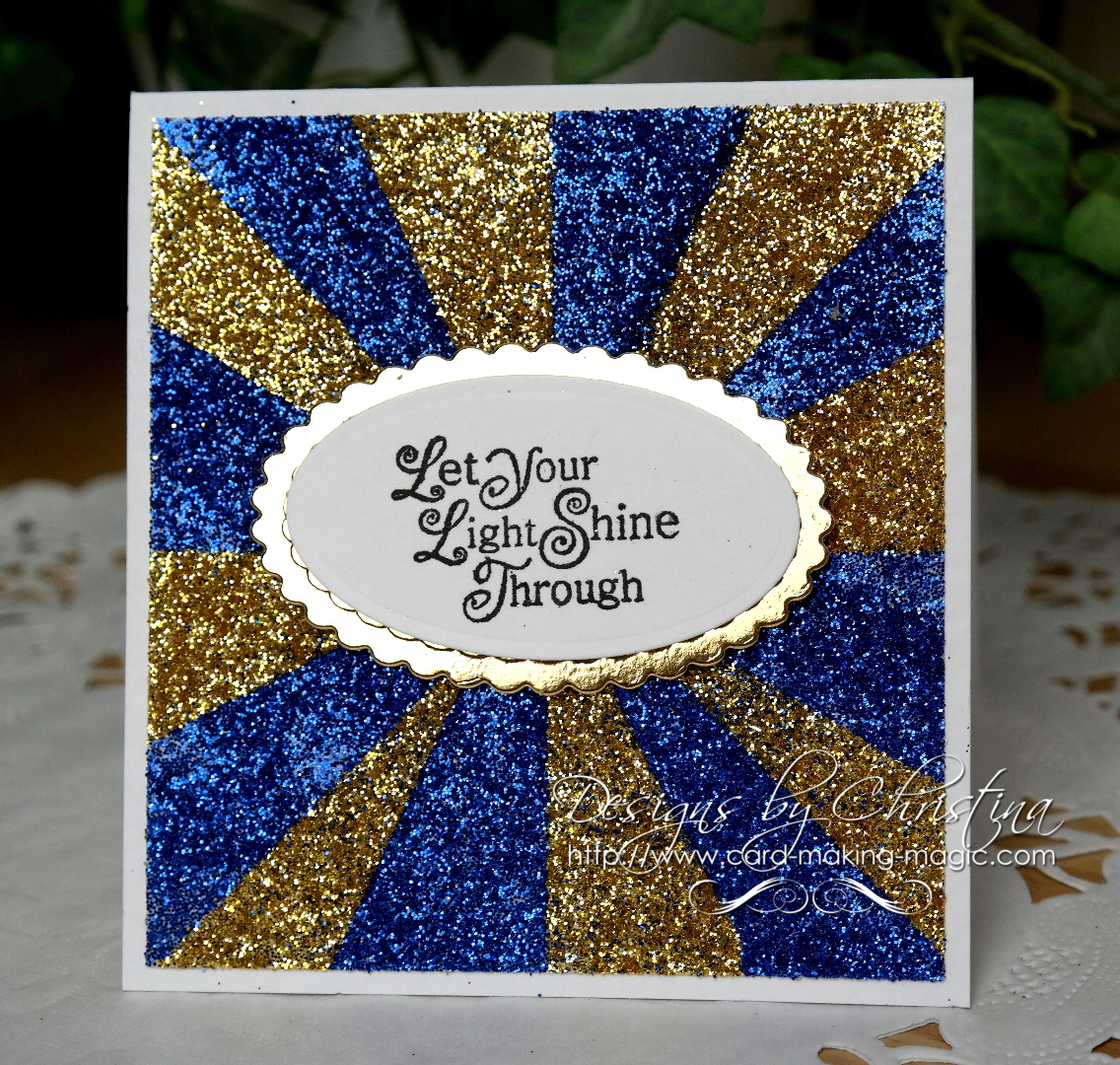 Blue/gold glitter background