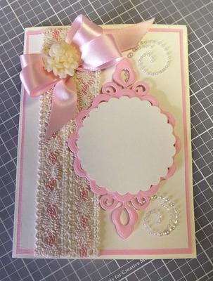 Pink Lace Ribbon Card