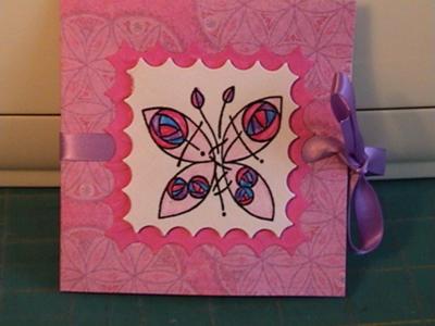 Pink Butterfly card